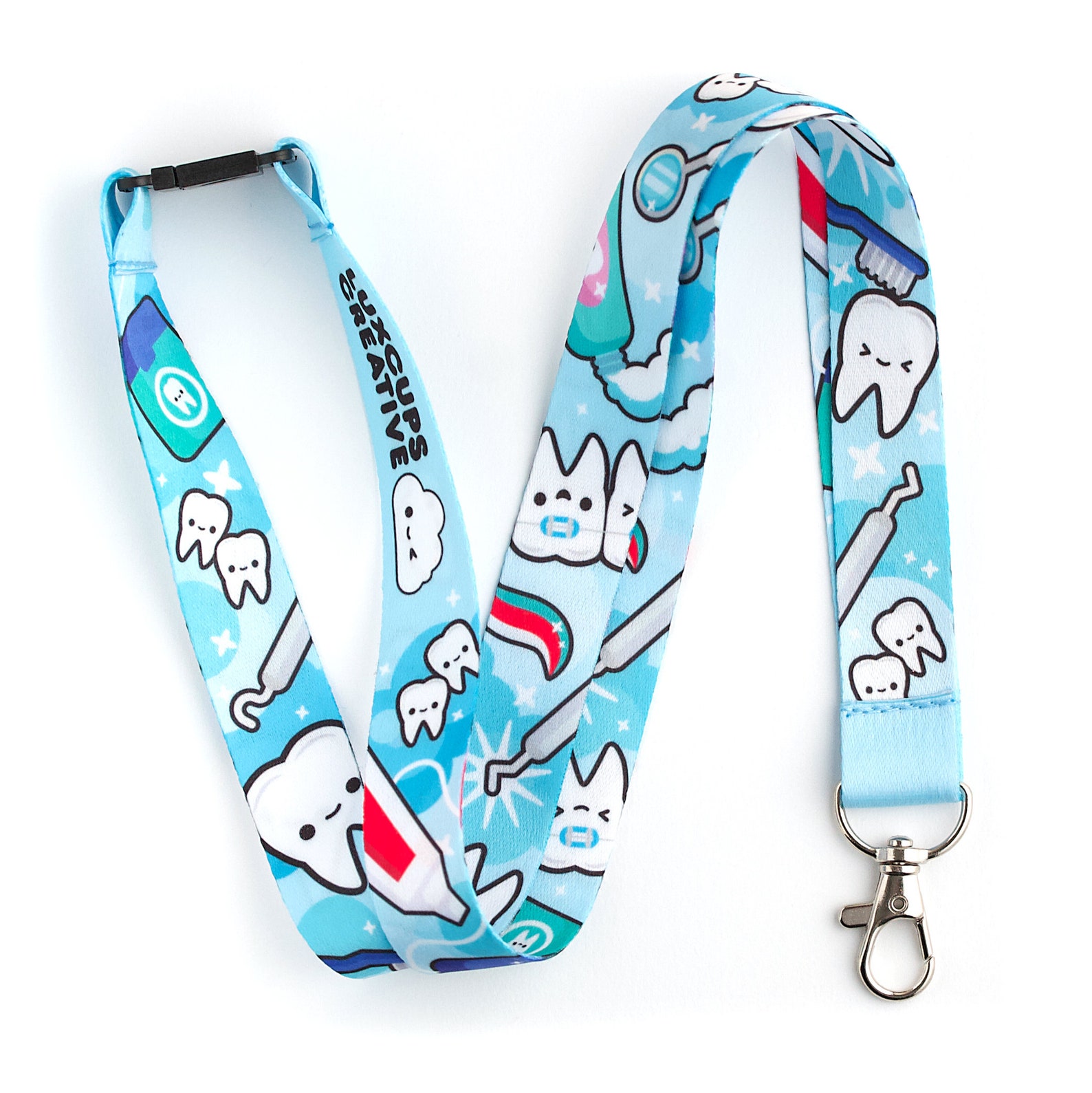 Dental Cuties Lanyard Dental Breakaway Lanyard Teeth Safety Etsy