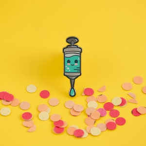 SALE Sweet Syringe Enamel Pin - Nurse Enamel Pin Doctor Lapel Pin Medicine Badge Hospital Kawaii Pin Tourniquet Gift Hypodermic Needle Pin