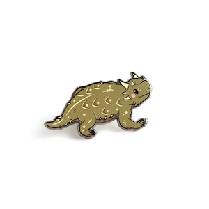 Horned Toad Enamel Pin - Texas Horned Lizard Pin Hard Enamel Reptile Pin Horned Frog Lapel Pin Horned Toad Pin Lizard Gift Idea Reptile Gift