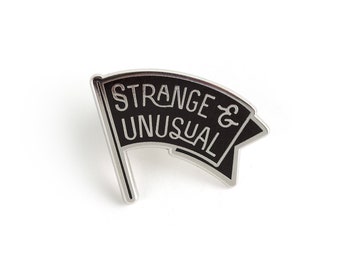 Strange & Unusual Enamel Pin - Beetlejuice Pin Hard Enamel Freak Flag Pin Strange Flag Lapel Pin Weird Pin Strange Gift Beetlejuice Gift