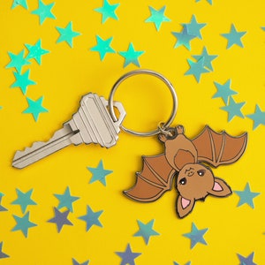 SALE Baby Bat Keychain - Kawaii Keychain Gift Cute Key Charm Cute Bat Keyring Spooky Keychain Vampire Bat Kawaii Keyring Halloween Key Charm