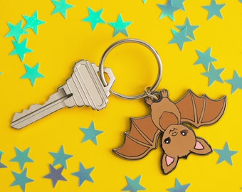 Baby Bat Keychain - Kawaii Keychain Gift Cute Key Charm Cute Bat Keyring Spooky Keychain Vampire Bat Kawaii Keyring Halloween Key Charm