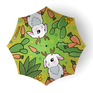 Jackalope Umbrella - All Weather Umbrella Cryptid Kawaii Parasol Texas Cute Sunshade Horned Bunny Cute Umbrella Kawaii Jackalope Rain Gear