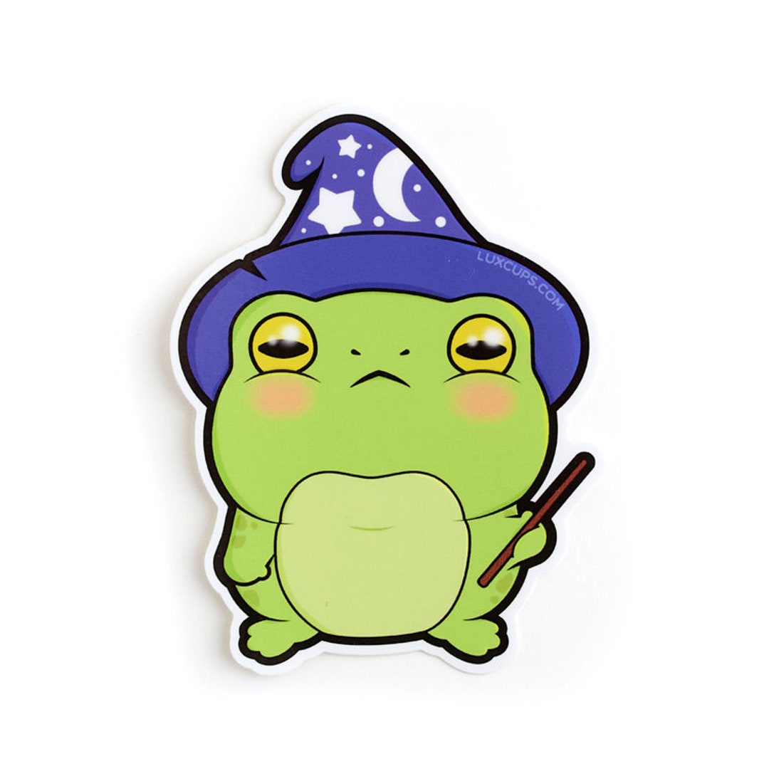 Frog Magic Sticker - Wizard Weather-proof Vinyl Sticker Magical Sticker ...