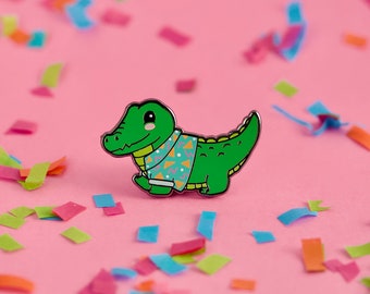 Later Gator Enamel Pin - Alligator Enamel Pin Cloisonné Reptile Lapel Pin Crocodile Badge Swamp Kawaii Pin Florida Gift Louisiana Pin Gift