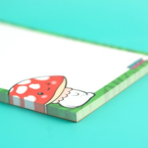 SALE Red Mushroom Notepad - Cute Stationery Gift Fungus Memo Pad Fly Agaric Writing Pad Toad Stool Scratch Pad Fungi Notepad Kawaii Notepad bild 6