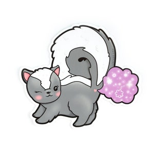 Skunky Spice Sticker - Skunk Weather-Proof Vinyl Sticker Stinky Sticker Smelly Laptop Decal Polecat Kawaii Sticker Perfume Cute Sticker