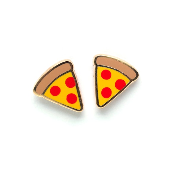 pizza earrings