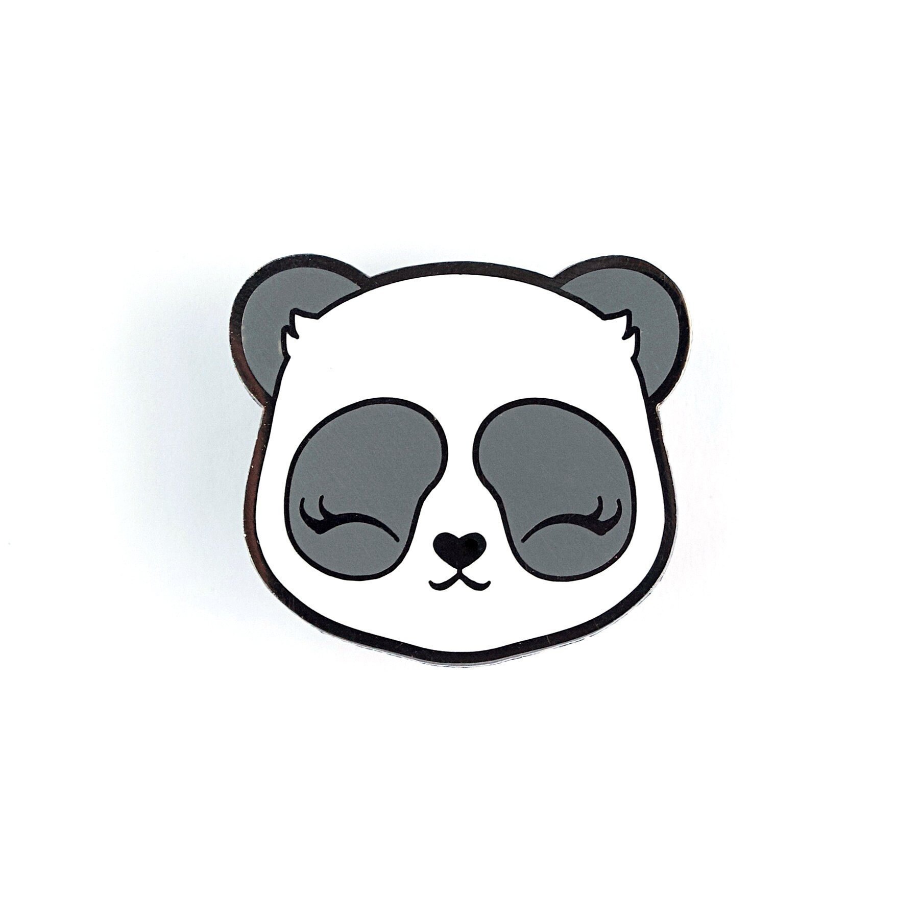 Panda Pin Hard Enamel Pin Panda Bear Pin Happy Panda Kawaii Etsy