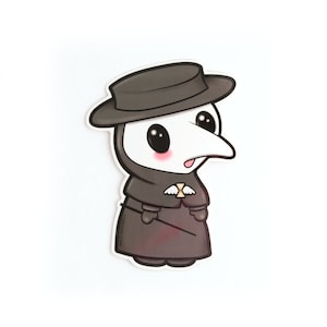 Plague Doctor Sticker - Doctor Weather-Proof Vinyl Sticker Bubonic Plague Sticker Pandemic Laptop Decal Physician Sticker Spooky Sticker