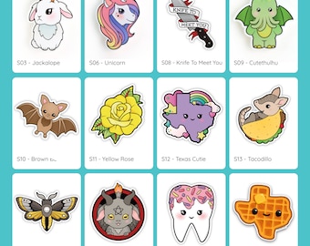 Pick 3 Vinyl Stickers - Weather Proof Vinyl Sticker, Cute Stickers, Laptop Decal, Tumbler Sticker, Phone Decal, Vehicle Decal, Car Decal