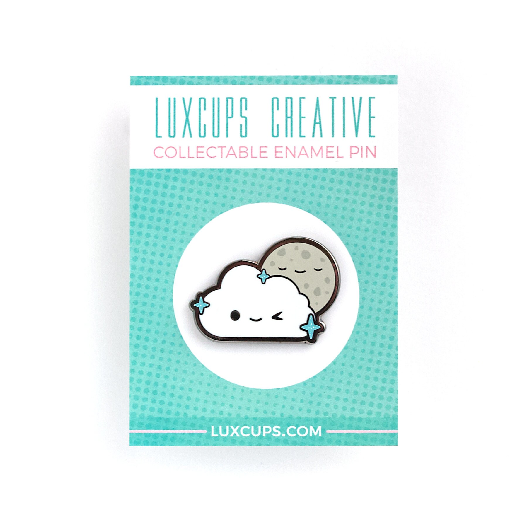 Sparkle Cloud Pin - Happy Cloud Hard Enamel Pin Kawaii Lapel Pin ...