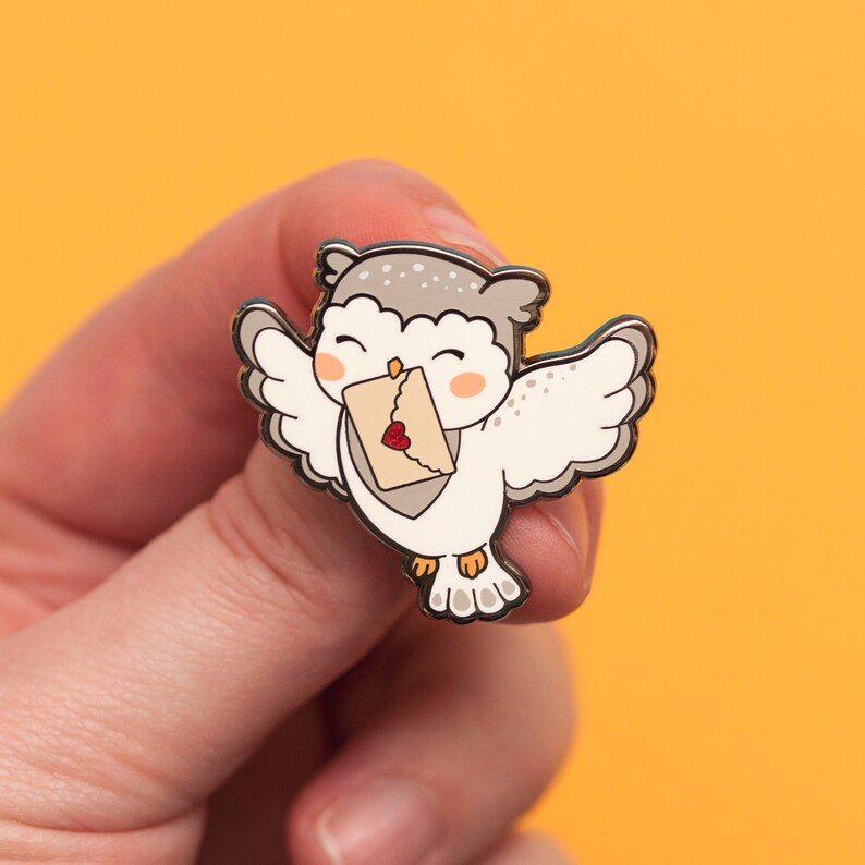 Snowy Owl Enamel Pin Hard Enamel Pin Owl Lapel Pin Artic Pin | Etsy
