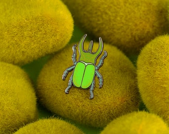 Beetle Enamel Pin: Scarab Lapel Pin - Entomology Badge