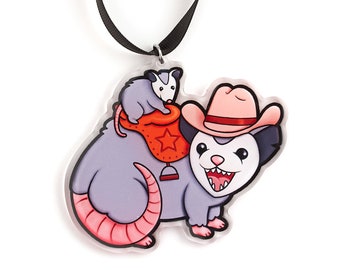 SALE Possum Posse Ornament - Opossum Ornament Cowboy Ornament Christmas Ornament  Animal Gift Possum Gift Possum Ornament Opossum Gift