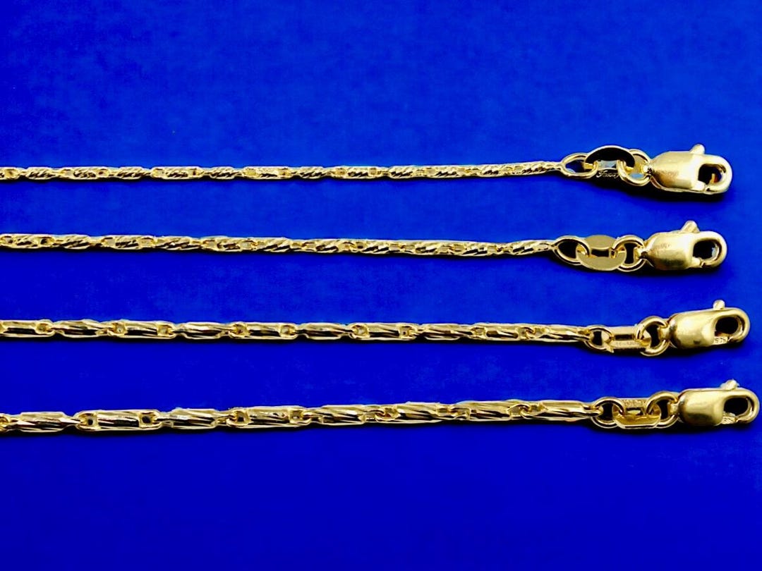 What Is A Raso Chain Pattern 14K Solid Gold Raso Tube Style Chain | 1-2 Mm | 16-30 Inch | Gold ...