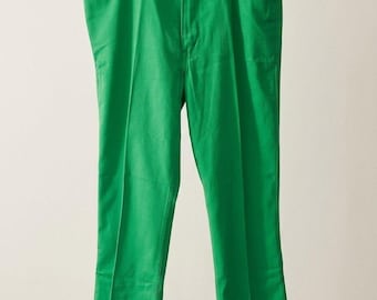 Vintage 1984 Olympic Games Levi Strauss Bright Green Jeans 38x34 Official Staff