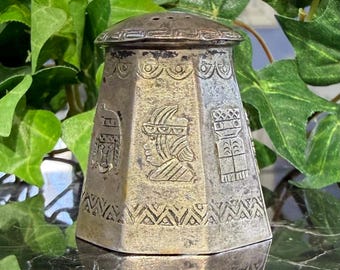 Salero peruano antiguo - Plata de ley