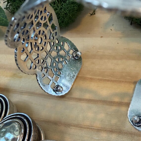 Premier Designs Silver Cuff Bangle Rhinestone Str… - image 6