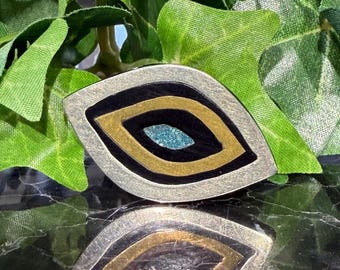 Metales Casados Ojo Vintage Plata de Ley México Broche