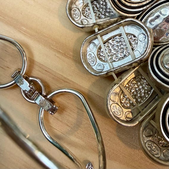 Premier Designs Silver Cuff Bangle Rhinestone Str… - image 4