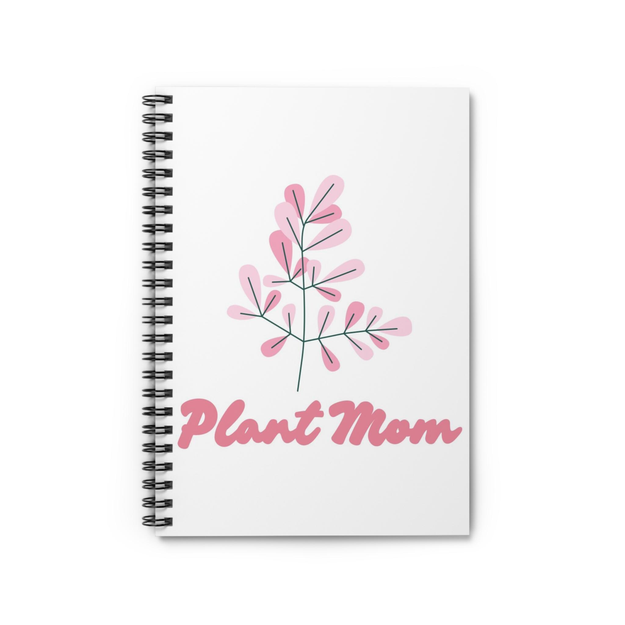 Plant Mom Spiral Notebook - Soft Design, Cute, Ruled Line Journal ...