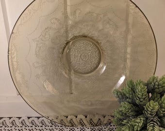 Federal Glass Madrid Amber Depression Glass Bowl