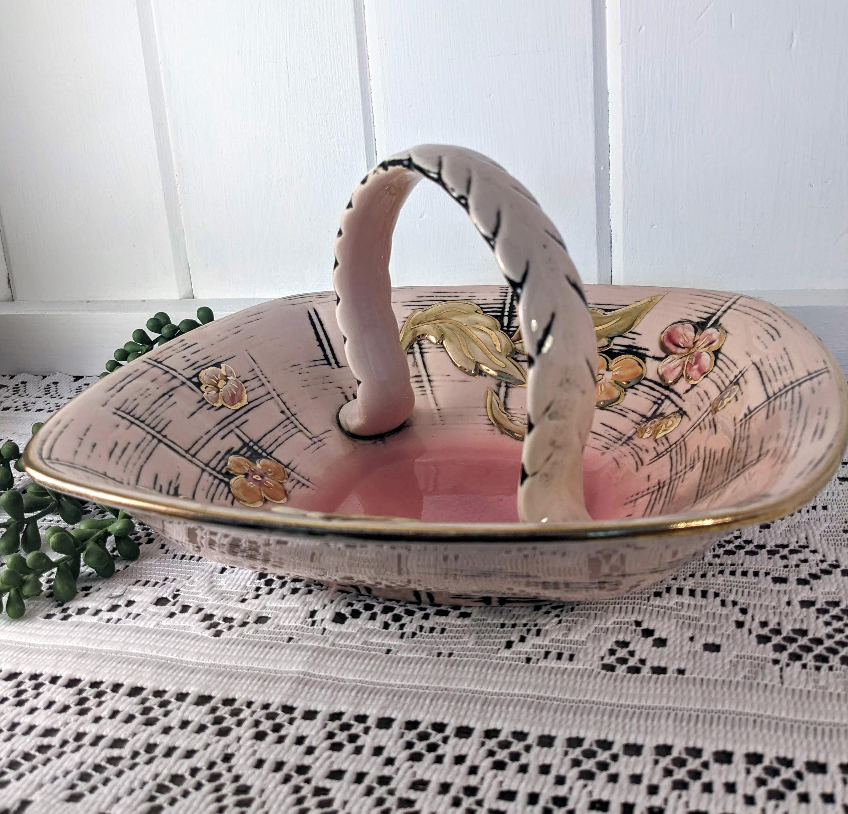 Pink Hull Pottery Basket - Etsy