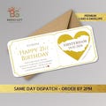 Personalised Birthday Scratch to Reveal Ticket, Holiday Scratch Card