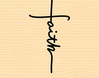 Cruz da Fé em SVG, Clipart PNG da Cruz de Jesus Cristão, Design Religioso para Cricut e Silhouette