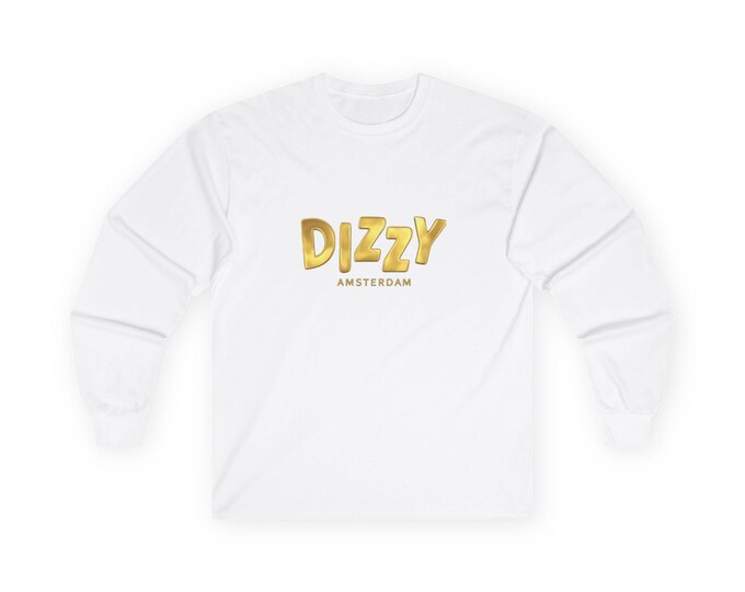 Dizzy Amsterdam Original, Long Sleeve Tee, Trendy Graphic Shirt, Unisex Casual Wear, Gift for Travelers, Streetwear Fashion
