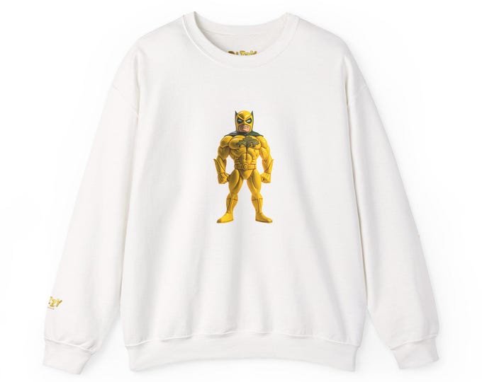 Super Lemon Hero Icon, DizzyAmsterdam Style, Crewneck Sweatshirt, Unisex Sweatshirt, Gift for Comic Fans, Unique Streetwear Style,