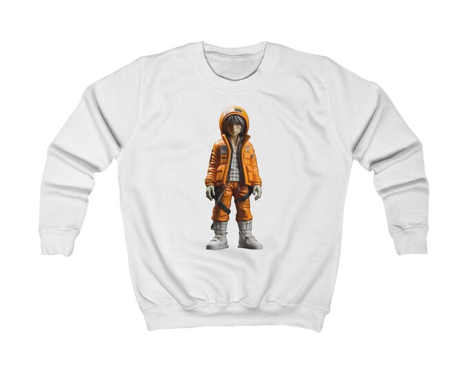 Kids SkyWalker Icon, DizzyAmsterdam Original, Sweatshirt - Cozy Space Explorer Apparel for Cool Kids, Perfect for Birthday Gifts,