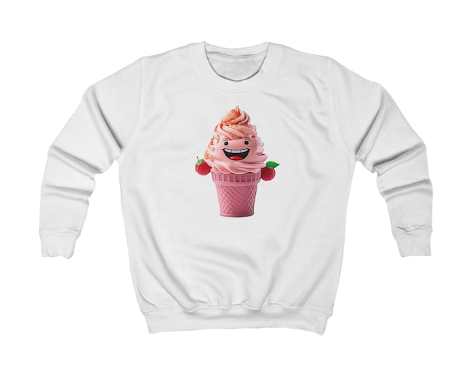 Ice Cream Icon, DizzyAmsterdam Original Style, Sweatshirt, Cute Pullover for Boys & Girls, Fun Winter Layer, Birthday Gift,