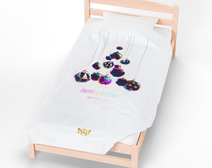 Merry Christmas Velveteen Plush Blanket, Cozy Holiday Decor, Warm Throw, Gift for Him/Her, Winter Comfort