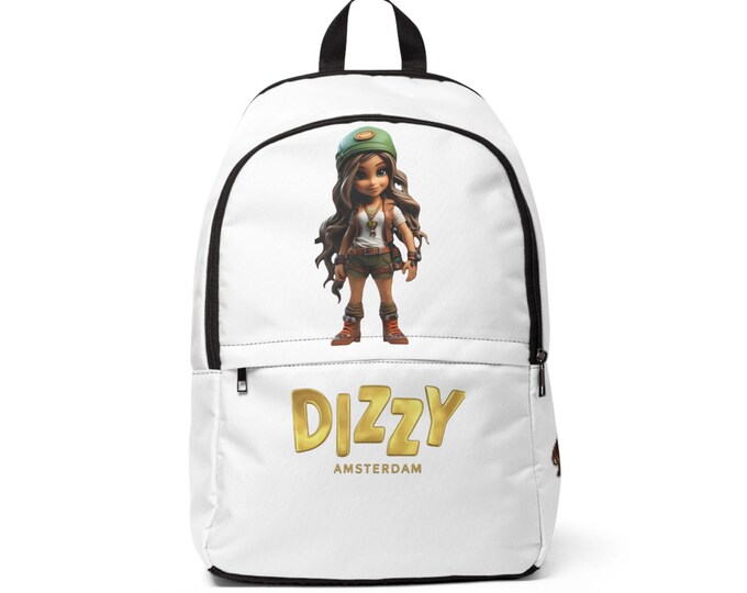 DizzyAmsterdam Icon, Cookie Women, Unisex Fabric Backpack | Cute School Bag, Gift for Girls, Outdoor Adventure Pack, Funny Cookie Bag