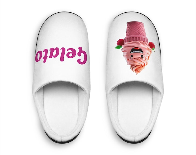 Gelato, DizzyAmsterdam Style, Women's Indoor Slippers, Cute Cozy House Shoes, Relaxing Comfort Slippers, Birthday & Holiday Gift