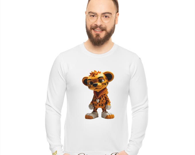 Cheetah Bo Icon, DizzyAmsterdam Style, Lightweight Sweatshirt, Fun Graphic Sweatshirt, Cute Animal Sweatshirt, Cozy Casual Wear,