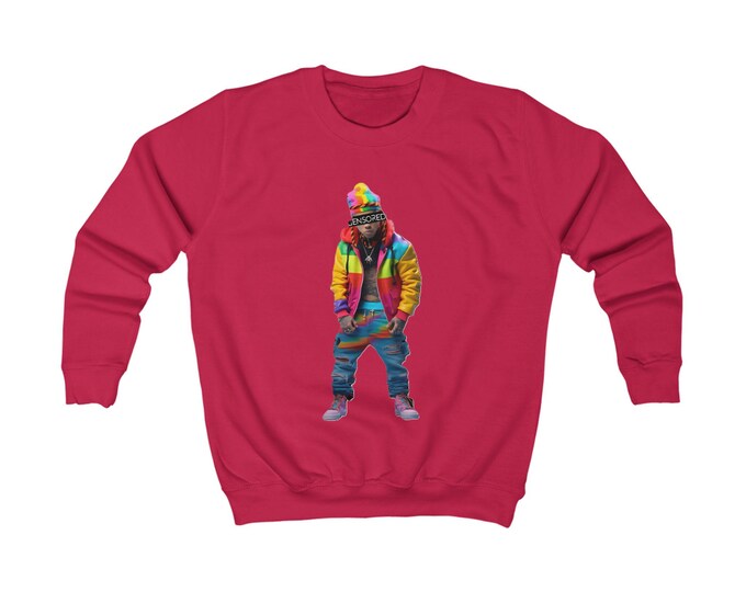 Zkittlez Icon, DizzyAmsterdam Original Style, Colorful Kids Sweatshirt for Fun Adventures, Cozy Layering, Birthday Gift,