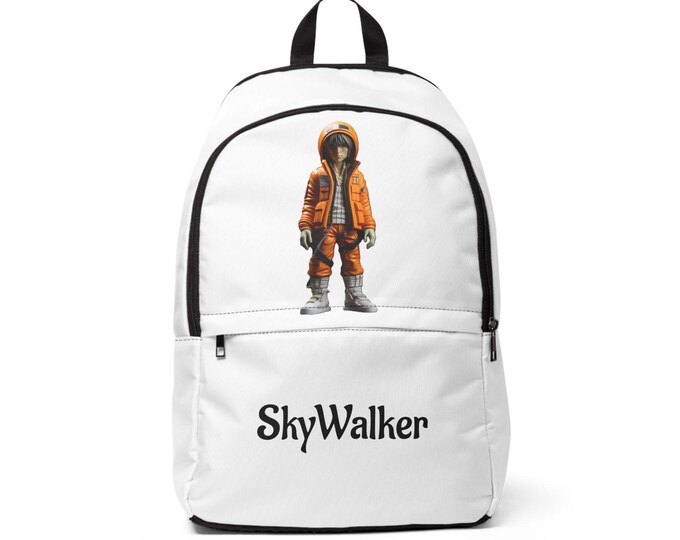 SkyWalker Unisex Fabric Backpack - Trendy School Bag, Casual Daypack, Stylish Travel Backpack, Unique Gift for Adventurers, Fun Youth [...]