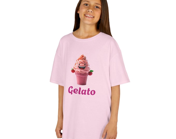 Gelato, DizzyAmsterdam Style, Gelato Kids Tee - Fun Summer Shirt, Ice Cream Style Tee, Kids Apparel, Birthday Gift, Summer Holiday Wear