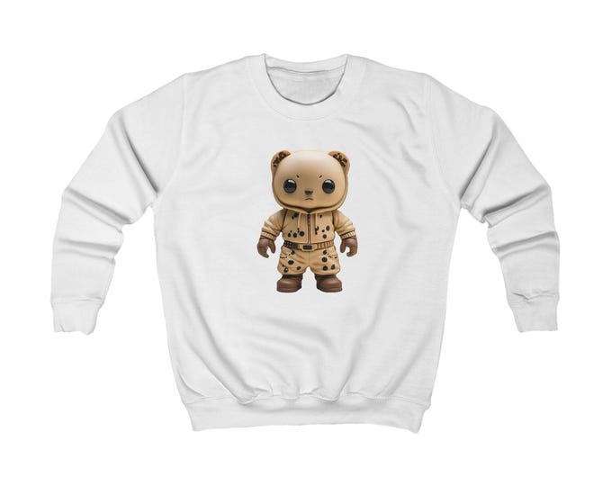 True Doe Icon, DizzyAmsterdam Original Style, Cute Bear Kids Sweatshirt, Cozy Childrens Apparel, Fun Gift for Birthdays, Festivals,