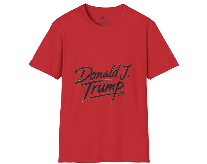 Donald J. Trump Unisex Softstyle T-Shirt - Show Your Support, Comfortable Casual Wear, Election Merchandise, Gift for Fans, MAGA Apparel