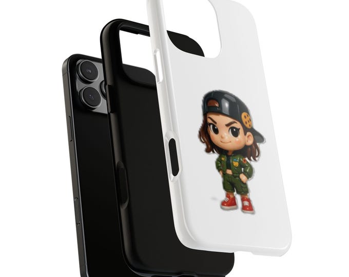 Cookie Girl, Phone Case, Tough Cases, Cute Cartoon, Gift for Scouts, Custom Phone Accessories, Fun Youth Design