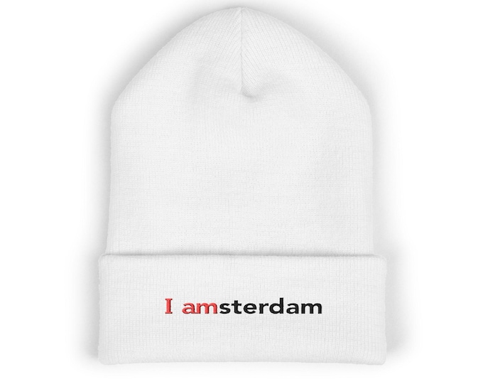 I amsterdam embroidered Beanie | Cuffed Beanie, Amsterdam souvenir