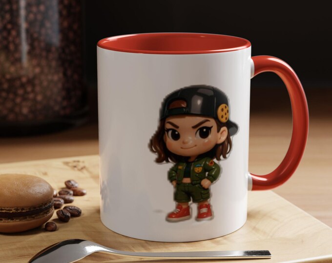 Charming Accent Coffee Mug - Fun Gift for Coffee Lovers, Unique Kitchen Decor, Birthday, Home Office, Coffee Break Companion