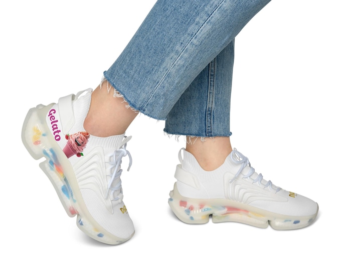 Gelato, DizzyAmsterdam Style, Stylish Women's Sneakers, Gelato-Inspired Athletic Shoes, Comfortable Fashion Sneakers,
