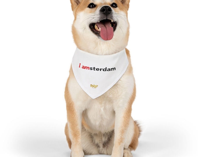 I amsterdam Pet Bandana Collar | Amsterdam Logo Dog Bandana