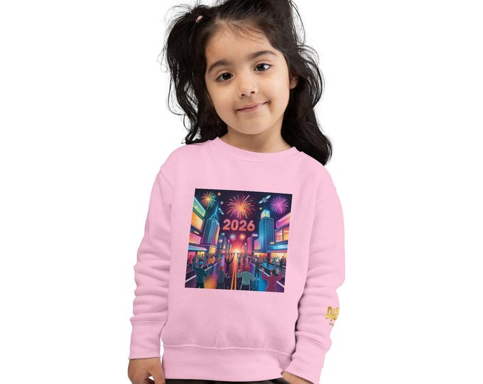 Happy New Year Kids Sweatshirt, Quality Style Celebration Toddler Jumper Pullover Top, Children Holiday Shirt, Cute Winter Clothes, Festive