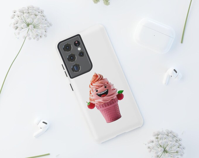 Cute Ice Cream Phone Case, Kawaii Phone Cover, Fun Summer Accessory, Gift for Ice Cream Lovers, Cute Phone Protector